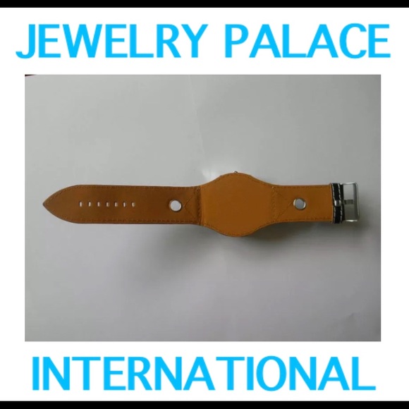 🆕Black/Brown Band Quartz Leather Men Wrist Watch - Picture 6 of 7